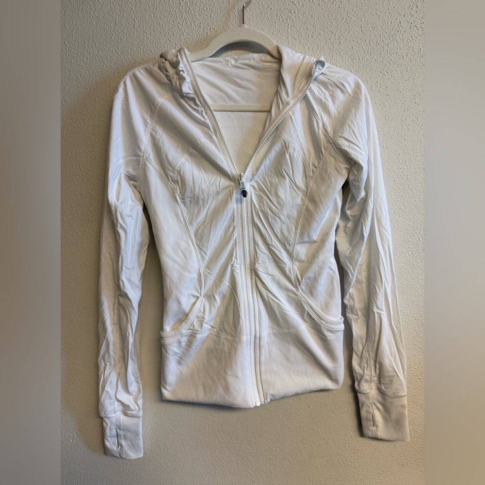 lululemon White Zip-Up Jacket